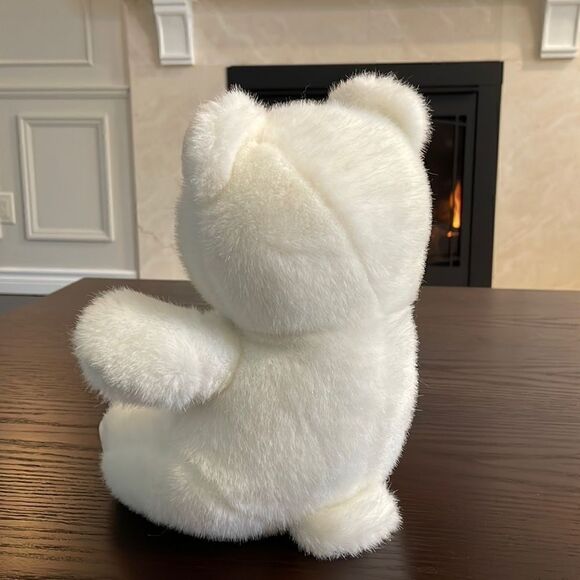 Classic Gund Style Beautiful Teddy Bear in White Excellent Used Condition 9” - Picture 5 of 7
